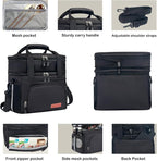 Tactical Lunch Box for Men & Women – Expandable 16L Double Deck Insulated Cooler Bag for Work, Construction & 12-Hour Shifts – Heavy Duty Leakproof Large Meal Prep Tote with Shoulder Strap