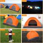 Waterproof Tents for Camping, Camping Dome Tent, 1-4 Person Waterproof Windproof Easy Setup Spacious Family Tents with Carry Bag for Hiking Backpacking Traveling Glamping Beach