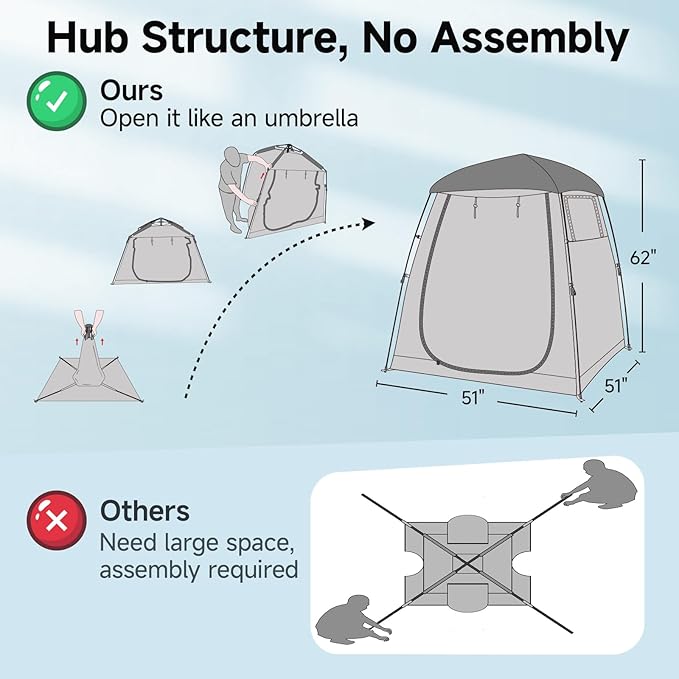All Weather Proof Pod Sports Tent,Outdoor Weather Tent Sports Pod Pop Up Shelter with Sealed Floor,2-4 Person Clear Tent for Sport Event,Camping,Fishing 8 Sizes & Multicolor