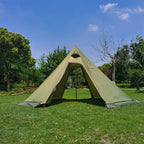 10.5' x 5.2' Camping Tent with Stove Jack Outdoor Teepee Tent for Family Camping Backpacking Hiking,Teepee Tent