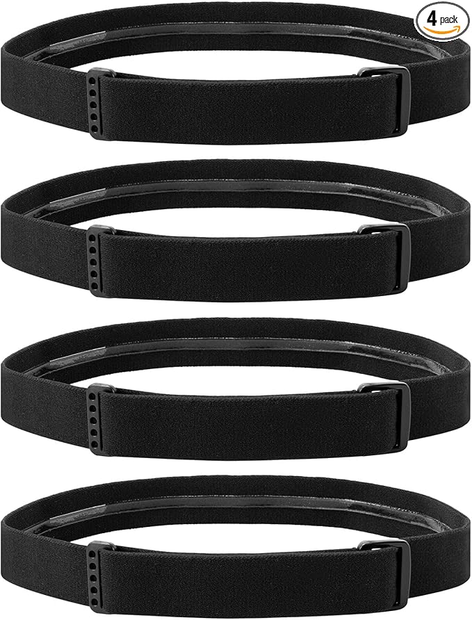 4 Pack Headlamp Strap Replacement Headband, Elastic Headlight Strap Replacement for Black Diamond, Petzl, Energizer, Pelican, Fenix Headlamps 1”, Adjustable Width Comfortable Band (Silicone Anti-Slip)