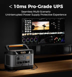 S1200 Solar Generator with 420W Solar Panel, 1190Wh LiFePO4 Battery 1200W (Surge 1800W) AC Output with UPS, 1.5H to 80% Fast Charge, Power Station for Home Backup/Outdoor/RVs/Emergency