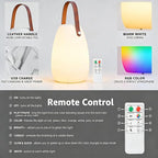 uuffoo Rechargeable Portable Table Lamp, Cordless RGB Lantern with Remote, Decorative LED Night Light, IP44 Waterproof Indoor Outdoor Lamp for Bedroom Patio Garden Wedding Party