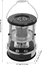 Kerosene Heater for Indoor & Outdoor Use, 9000 BTU 4.6L Portable Non Electric Stove with Fuel Gauge, Cordless Kerosene Space Heaters for Camping, Garage, Basement, Emergency Oil Heater, Black