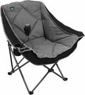 Northroad Oversized Foldable Camping Chair, Outdoor Padded Lawn Chair w/Cup Holder,Carry Bag for Beach, Hiking, and Picnics,Heavy-Duty 300-lbs Capacity, Purple