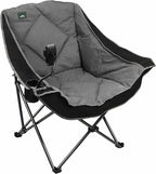 Northroad Oversized Foldable Camping Chair, Outdoor Padded Lawn Chair w/Cup Holder,Carry Bag for Beach, Hiking, and Picnics,Heavy-Duty 300-lbs Capacity, Purple