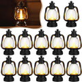Ferraycle 12 Pcs Mini Lantern Decor 4 Inch Western Lantern Table Centerpiece Small Vintage Camping Hanging Lamp Ornaments Bulk for Cowboy Cowgirl Wedding Halloween Christmas (6 Inch,Black)