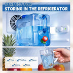 2 Pack 3.2 Gallon Water Container with Spigot Portable Water Tank for Camping No Leakage Watering Dispenser Jug with Tap for Road Trips Outdoor Hiking Emergency Storage Vehicle Picnic Home
