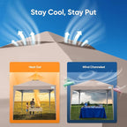 Quictent 10x10 Pop Up Canopy Tent - Instant Setup Gazebo for 1 Person, Portable & Compact, Waterproof & UV Protection, Ideal for Camping, Beach, Parties, Markets and Outdoor Events
