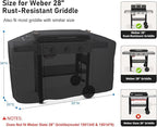 Griddle Cover for Weber 28 Inch Griddle,600D Heavy Duty Rip-Proof Material Flat Top Grill Cover,Waterproof UV and Fade Resistant BBQ Grill Cover with Straps for More 3 Burner Outdoor Griddle