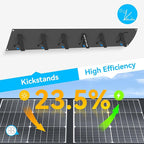 Ecosonique 300W Portable Solar Panel for Most Power Stations, Foldable & Lightweight Solar Suitcase with Kickstands, 40V MC4 & Multi-Output for Solar Generators, RVs, Camping, and Outdoor Use