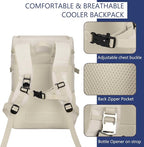 Cooler Backpack, 30 Can Backpack Cooler 4-Sided Cold Retention Technology, Lightweight & Hands-Free for Beach, Camping