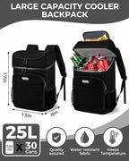 BAGLHER Lightweight Insulated Cooler Backpack - 30 Cans, Leak-Proof for Lunch, Picnic, Hiking, Camping Trips