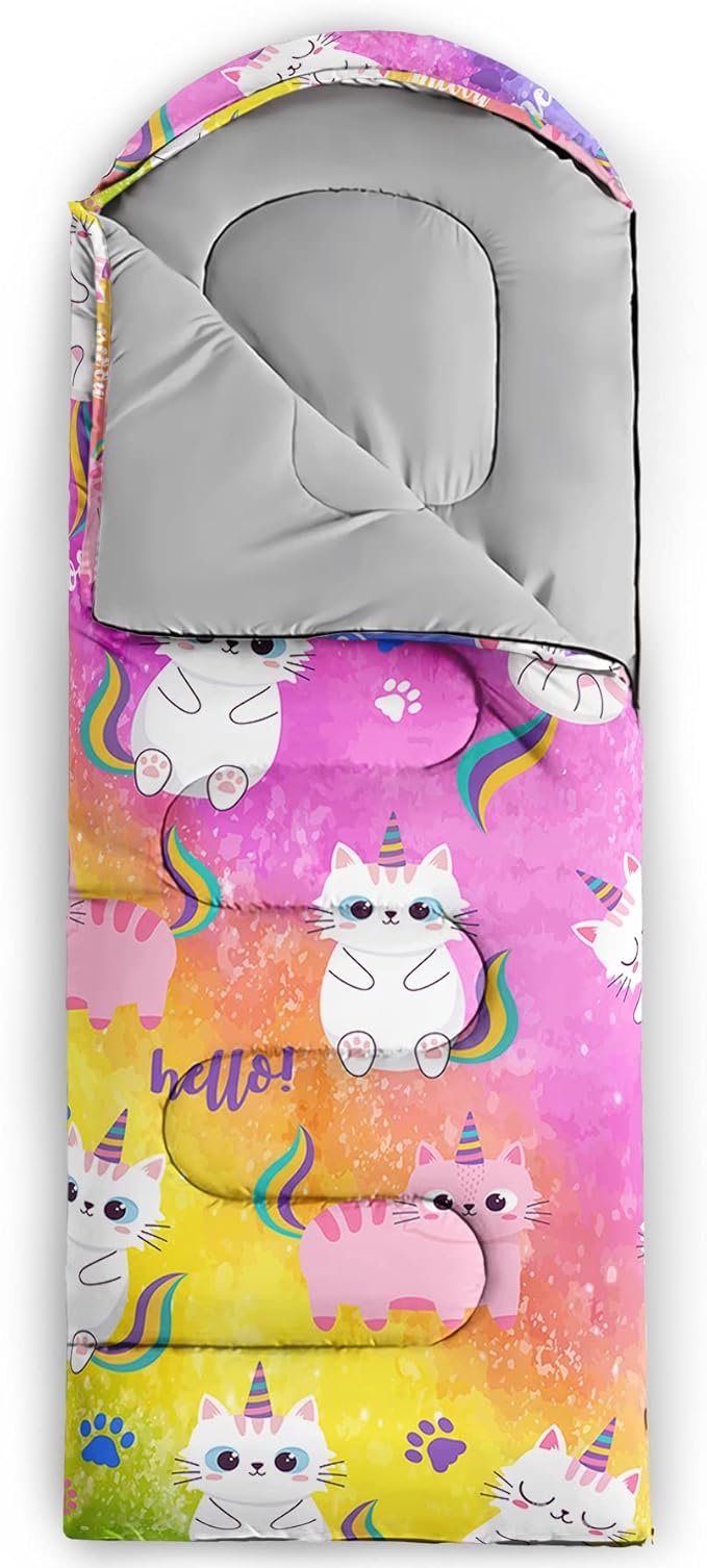 QOOMO Camping Sleeping Bags,3 Season Warm & Cool Weather,Lightweight,Waterproof Sleeping Bags for Adults & Kids Traveling,and Outdoors