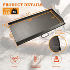 Griddle for Camp Chef 2 Burner Stove, Flat Top Griddle fits Camp Chef Accessories, 14 x 32'' Outdoor Cooking Systems