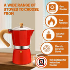 9 Cup Aluminum Espresso Stovetop Moka Pot Express Coffee Maker Percolator Italian Classic Mocha Coffee Machine for Italian and Cuban Cafe Brewing for Home & Camping 450ml 15oz