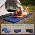Slsy Oversized XXL Camping Cot with 2" Memory Foam Mattress, Upgraded Padded Folding Cot Bed with Carry Bag, Portable Sleeping Cot for Camping, Travel, Beach & Hiking