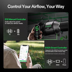 VIVOSUN T4 4" Inline Fan &Speed Controller, AeroZesh Ventilation Fan with 210 CFM EC Motor for Moisture Prevention during Snowstorm, Ideal for Winter Ventilation, Maintain Airflow During Snowy Day