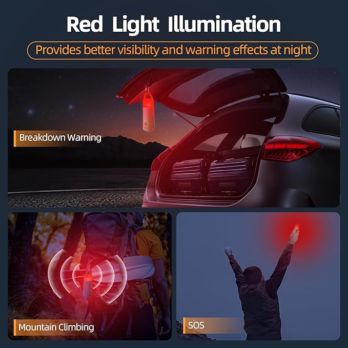 Dawnrise LED Camping Lantern, Up to 350 Hours Rechargeable Camping Light, 4 Modes Outdoor Flashlight Lantern with Red Light, Water Resistant Portable Tent Light for Emergency,Hiking,Hurricane (Yellow)
