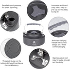Alocs 0.8L Kettle Teapot, Portable Camping Coffee Pot, Hard-Anodized Aluminum Camping Kettle, Compact Tea Kettle for Stove Top, Outdoor, Hiking, Camping, Picnic and Traveling