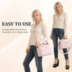 Lunch Bag for Women Soft Insulated,Leakproof Lunch Box with Straps Lightweight,Reusable Lunch Cooler for Work Meal Camping Travel,Pink