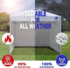 Instant Canopy Walls for 12x12 ft Pop Up Canopy Frame, 99% UV Protection, Waterproof for Outdoor Events, White(3 Pieces Canopy Sidewalls Only)