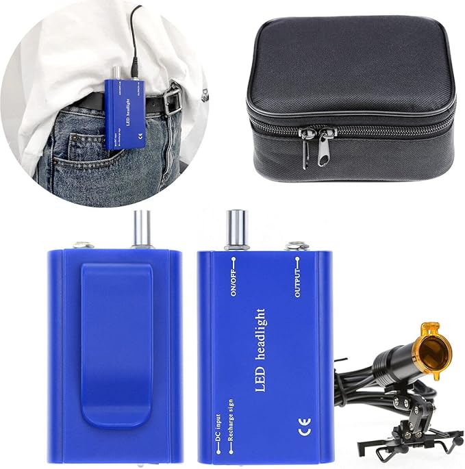 5W Waist Hanging Head Light with Plastic Clip Filter for Magnifier (Blue)