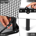 RedSwing Folding Grill Table with Extra Space, Adjustable Height Portable Small Stand Table for Outdoor Indoor Camping Picnic BBQ, Black with Side Table