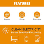 Pulsar 2700 Watt Portable Inverter Generator, Dual Fuel Gasoline & Propane, CO Sensor, Super Quiet, Use for Jobsite, Camping, Outdoor & Home, NE27BISCO