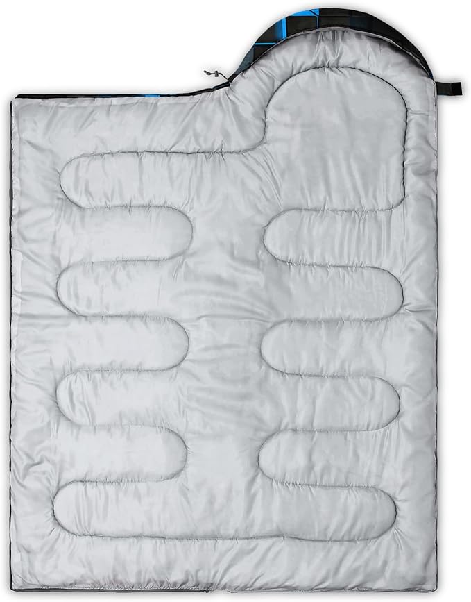 Axolotl Gamepad Sleeping Bag,3 Season Warm and Cool Weather Game Console Sleeping Bag for Boys Teens,Waterproof Lightweight Geometry Hexagonal Sleeping Bag for Traveling,Outdoors Camping,Blue,Black