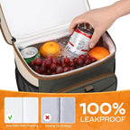 Maelstrom Lunch Box for Women, 20L Insulated Lunch Bag Men, Leakproof Double Deck Cooler Bag, Soft Lunch Cooler with Quick Access Flip-Top Lid for Work, Beach,Travel, Camping