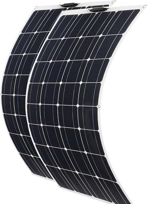 800W/400W Solar Panel 18V Semi-Flexible Monocrystalline Solar Cell DIY Cable Outdoor Car RV Waterproof Rechargeable Power System,800W