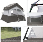 HIKERGARDEN 6-8 Person Camping Tent - Portable Family Cabin Tent for Camp, Windproof Fabric Camp Tent Outdoor for Hiking, Backpacking, Traveling