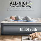 InnoTruth Cal King Air Mattress with Built in Pump, Keep Feet from Dangling, Extra Length Inflatable Blow up Mattress, Luxury Comfort for People(190CM Height), Ideal for Guest & Home, 700lbs