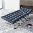 NAIZEA Folding Camping Cot for Adults, Heavy Duty Sleeping Cot with Mattress, Portable Military Cot, Double Layer Oxford Strong Heavy Duty Sleeping Cot, Supports Up to 600-880 lbs