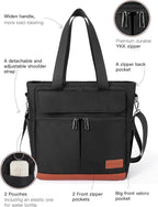 JOYHILL Lunch Bag - Insulated, Leakproof Lunch Tote with Shoulder Strap for Adults - Work, Picnic, Camping, Beach (C-BLACK)