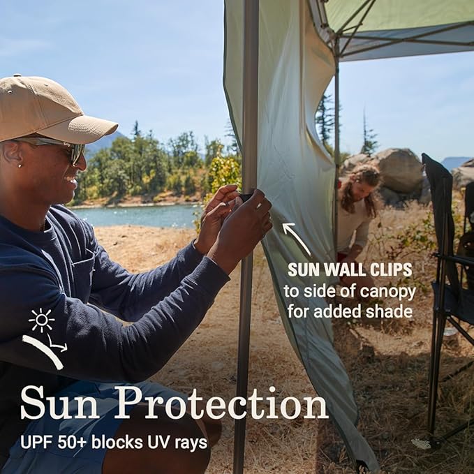 Coleman Oasis Instant Pop-Up Canopy Tent with Side Wall Attachment, Portable Shelter with Easy Setup & Takedown, Wheeled Carry Bag Included, 10x10/13x13ft Sizes