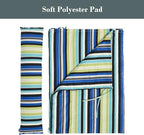 SUNCREAT Outdoor Double Hammock Pad, Soft Comfortable Polyester Pad, Green Stripes