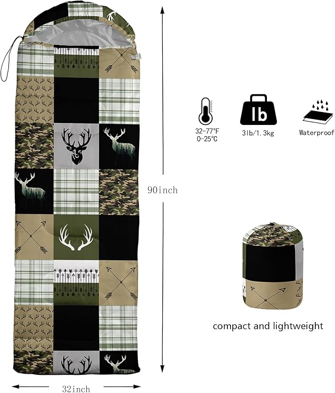 HOSIMA Butterfly Sleeping Bags for Adults and Kids for Camping,Black Gothic Ultralight Sleeping Bag for Cold Weather Summer.