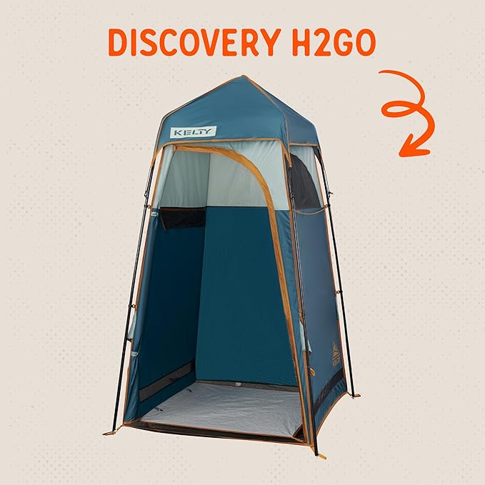 Kelty Discovery H2GO Privacy Shelter, Campsite Shower and Changing Shelter, Zippered Entry, Steel Pole Frame, Freestanding