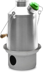 'Scout' Kelly Kettle® 40fl.oz. | Stainless Steel | Whistles When Boiled | Kettle & Camp Stove in one | Ultra-fast | Wood Fuelled | NO Batteries/Gas | Camping, Fishing, Scouts, Picnics, Emergencies