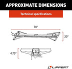 Lippert PSX1 High-Speed RV Power Stabilizer Jack System, No-Switch Assembly, Automatic Adjustment, Heavy-Gauge Powder-Coated Steel Frame, Up to 30" Extension - 337199