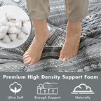 Japanese Floor Futon Mattress - Thicken Sleeping Foldable & Portable Roll up Camping Mattress, Bohemia Black Twin