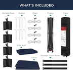 Best Choice Products 10x10ft Pop Up Canopy Tent with Sidewall, 1 Person 1 Minute Set Up, Carry Case, 4 Weight Bags - Navy Blue