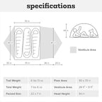 Big Agnes Blacktail & Blacktail Hotel Tent - Backpacking Tent for Camping, 3 Season, Ultralight, Waterproof
