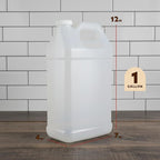 kitchentoolz 1 Gallon Water Jug with Lid – Heavy-Duty HDPE F-Style Plastic Jug for Drinking Water, Camping, Emergency Storage & Utility Liquids – Made in USA - 2 Pack