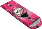 AILONEN Kawaii Panda Sleeping Bags,Lightweight & Waterproof,3 Season Warm & Cool Weather,Dreamy Purple Flower Animal Themed Sleeping Bags for Boys,Girls,Kids,Adults Travelling,Outdoors