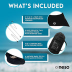 Neso Gigante Portable Beach Tent Sun Shelter - Lightweight Beach Shade Canopy - Easy Setup for Family Outings - Patented Reinforced Corners - UPF 50+ Sun Protection - 8ft Tall, 11 x 11ft - Black