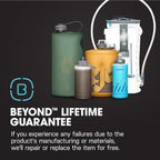 HydraPak Seeker - Collapsible Camping Water Storage (4L) - BPA & PVC Free, Hydration Reservoir Bag, Leak Proof - Sage Green