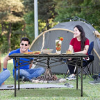Outdoor Folding Portable Picnic Camping Table, Aluminum Roll-up Table with Easy Carrying Bag for Indoor,Outdoor,Camping, Beach,Backyard, BBQ, Party, Patio, Picnic (Large)